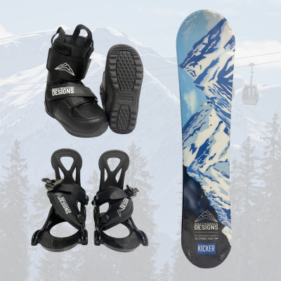 Kids Snowboard Season Rental Package (board, bindings, boots)| colorado springs