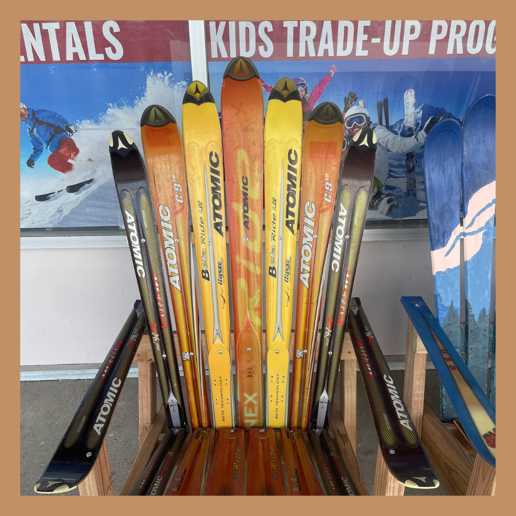 Handmade Adirondack Recycled and Upcycled Ski Chairs, Custom Designs Available