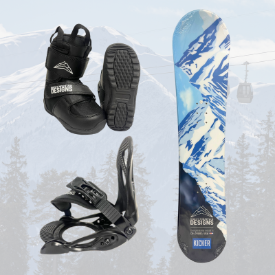 Kids Snowboard Season Rental Package (board, bindings, boots)| colorado springs