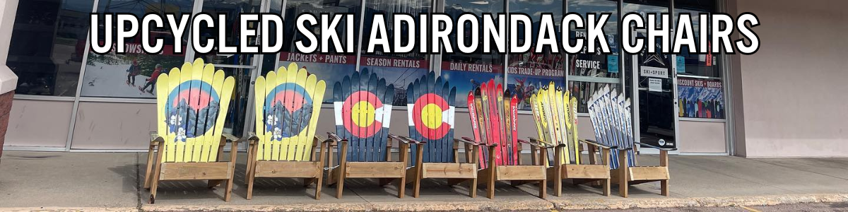 Upcycled ski Adirondack chairs